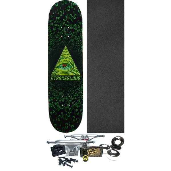 StrangeLove Skateboards All Seeing Eye Skateboard Deck - 8" x 32" - Complete Skateboard Bundle